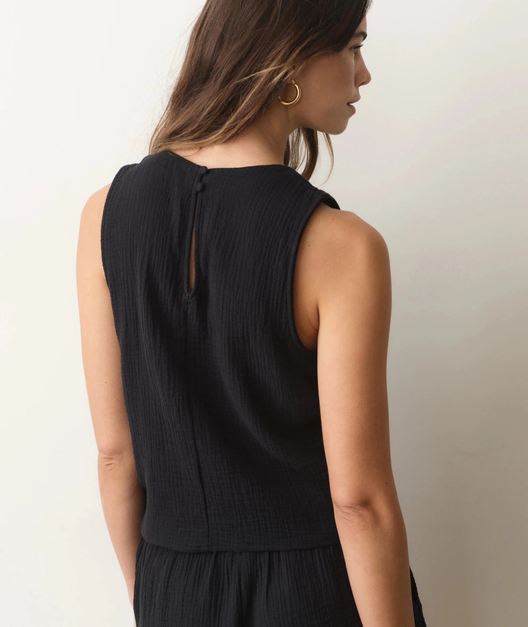 Rose & Lee Co Serena Tank, Black by Marine Layer Tanks