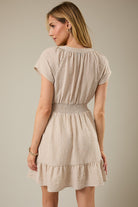 Rose & Lee Co Serenity Dress, Taupe/White Stripe Casual Dresses