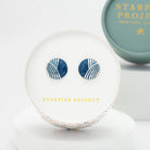 Rose & Lee Co Serenity Wave Earrings, Silver & Cobalt Blue Earrings