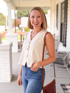 Rose & Lee Co Sharon Tank, Cream Tanks