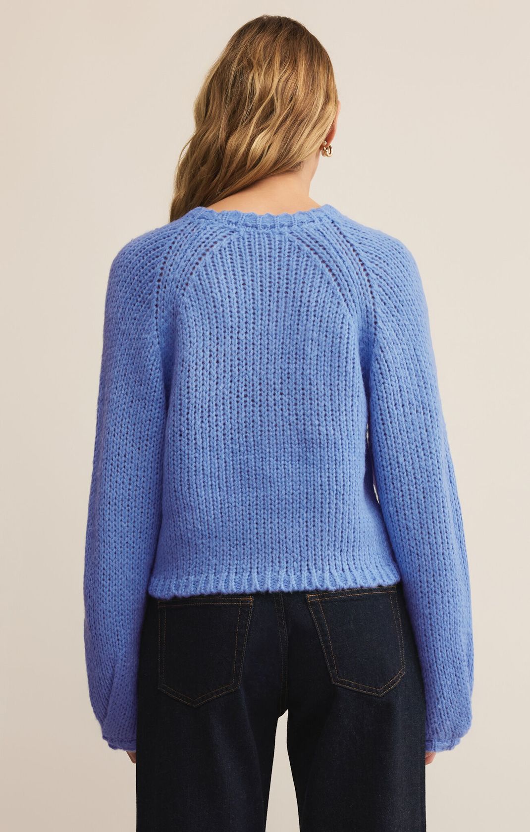 Midweight Long Sleeve Blue Sweater