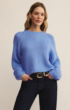 Midweight Long Sleeve Blue Sweater