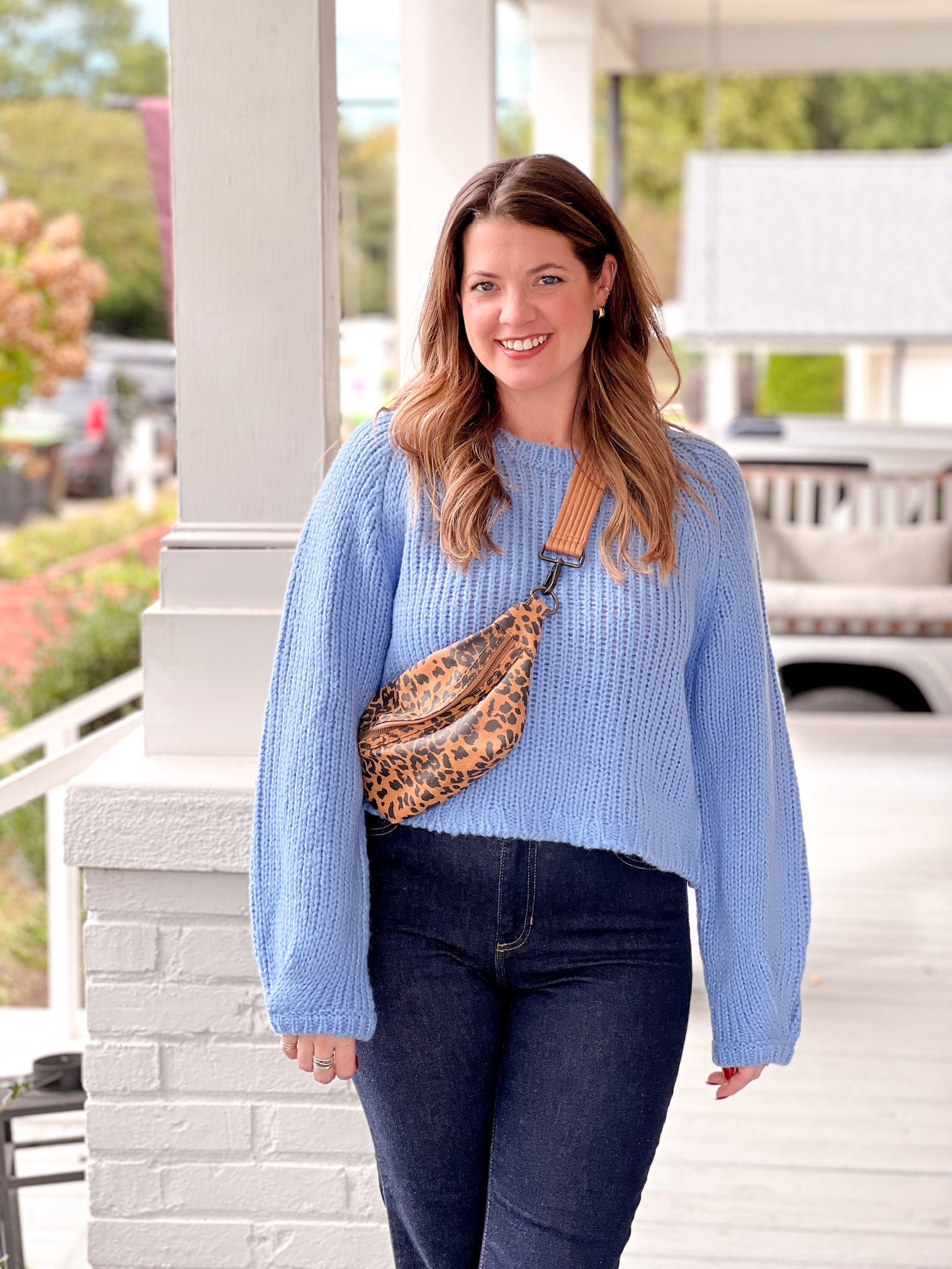 Midweight Long Sleeve Blue Sweater