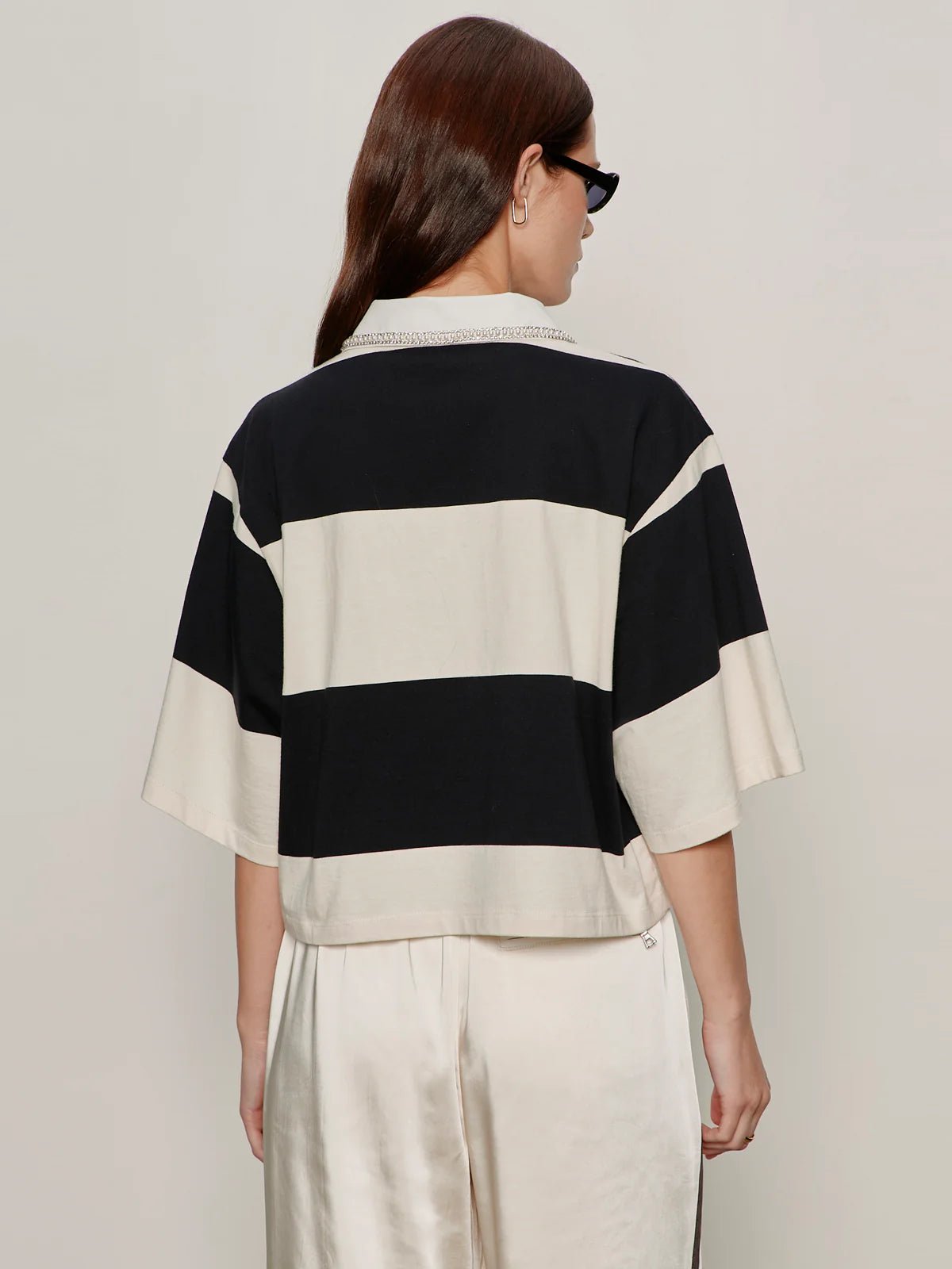 Rose & Lee Co Sheila Top, Collagen/Black Stripe by Sanctuary short sleeve
