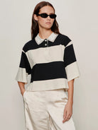 Rose & Lee Co Sheila Top, Collagen/Black Stripe by Sanctuary short sleeve