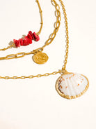 Rose & Lee Co Shellee Layered Necklace, 18k Gold Necklaces