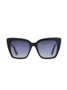 Rose & Lee Co Shya Sunglasses, Black + Gradient Grey Polarized Accessories