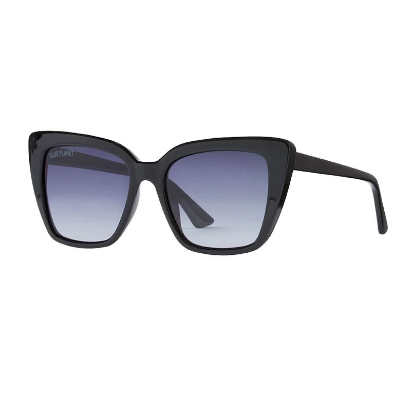 Rose & Lee Co Shya Sunglasses, Black + Gradient Grey Polarized Accessories