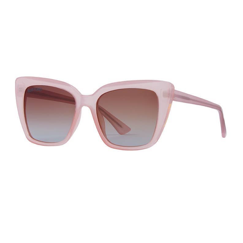 Rose & Lee Co Shya Sunglasses, Milky Rose + Gradient Brown Polarized Accessories