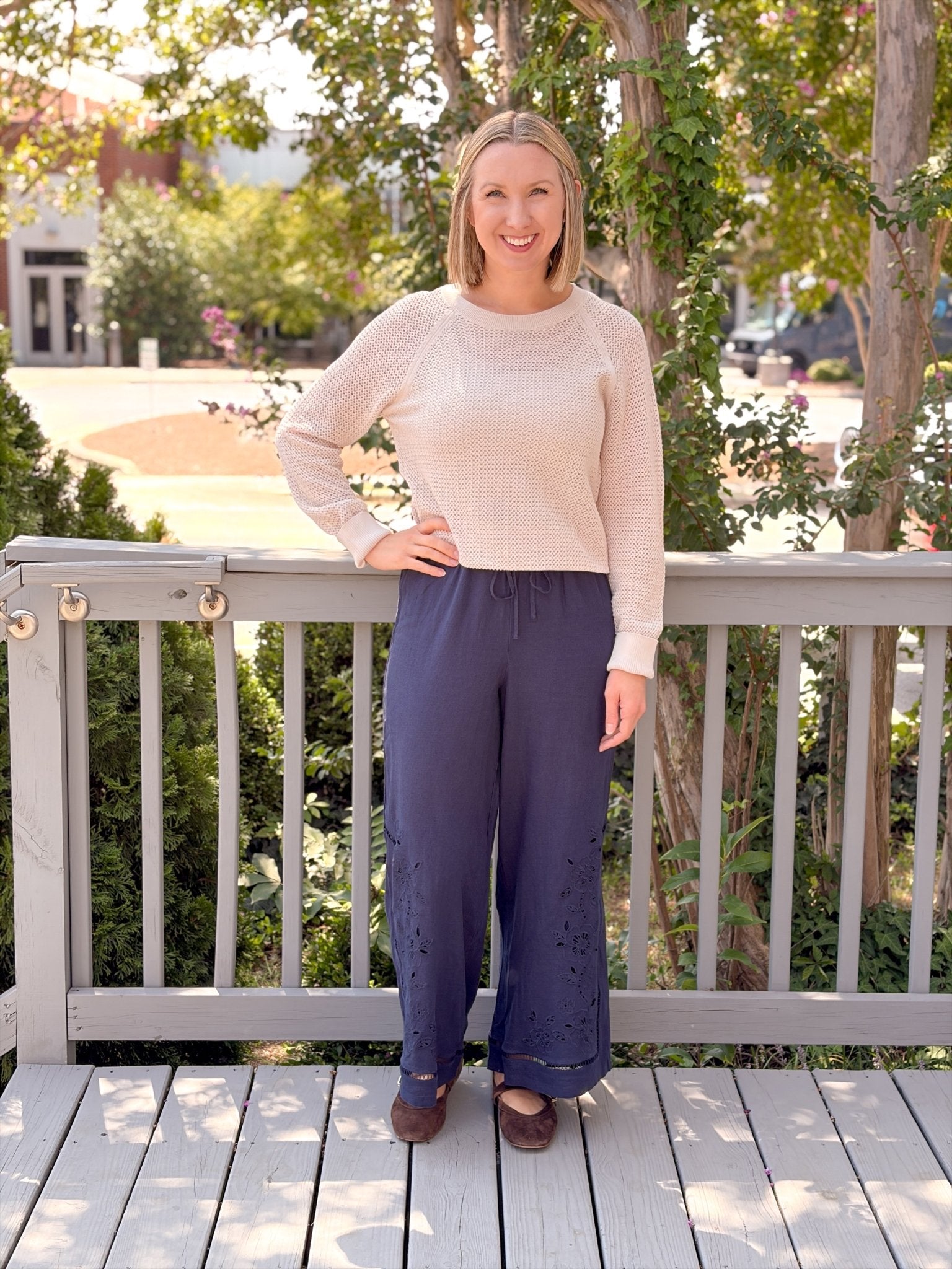 Rose & Lee Co Sid Embroidered Pants, Eclipse by Z Supply Pants