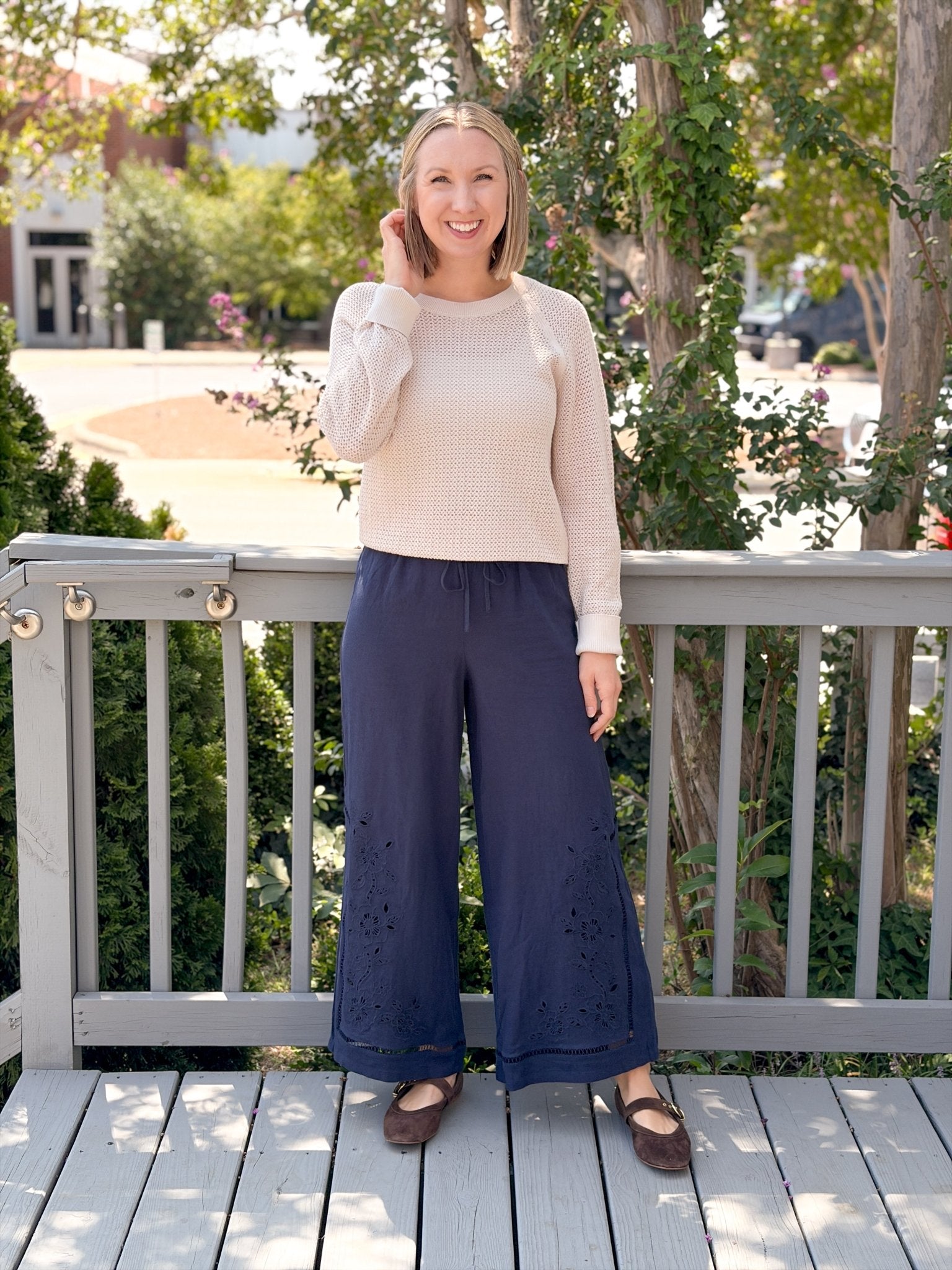 Rose & Lee Co Sid Embroidered Pants, Eclipse by Z Supply Pants