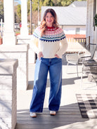 Medium Blue Jeans with Small Gemstones