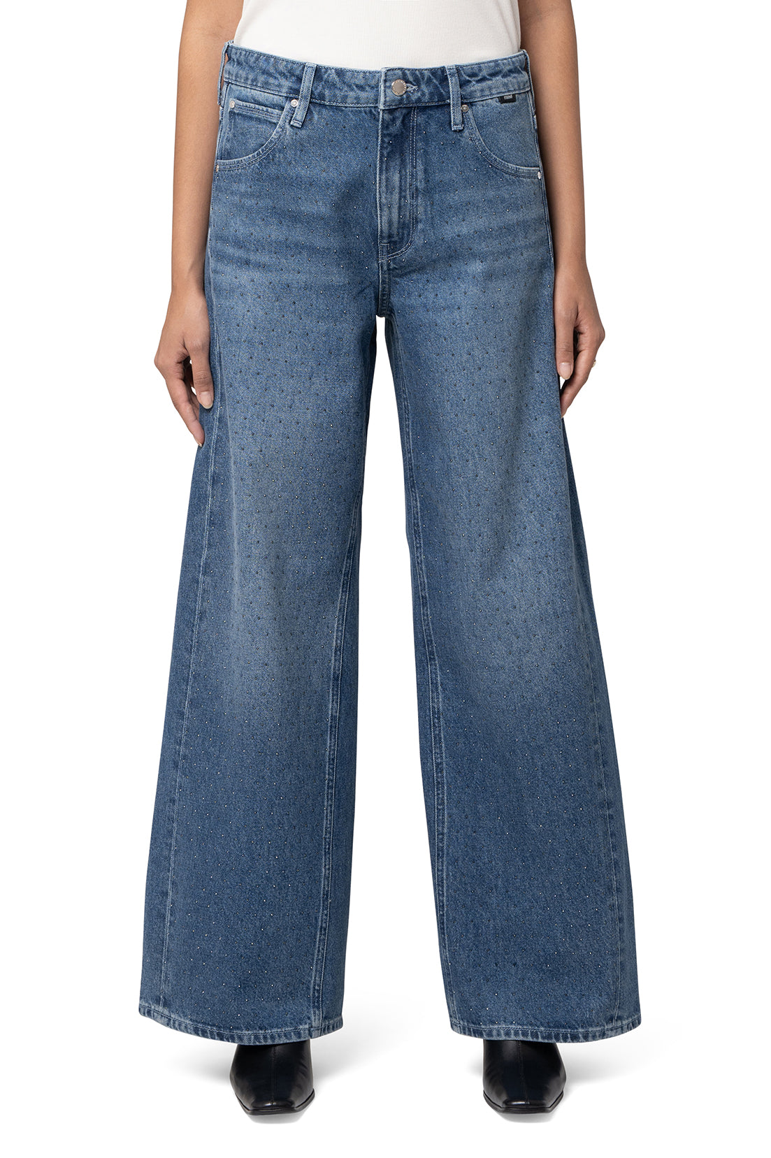 Medium Blue Jeans with Small Gemstones