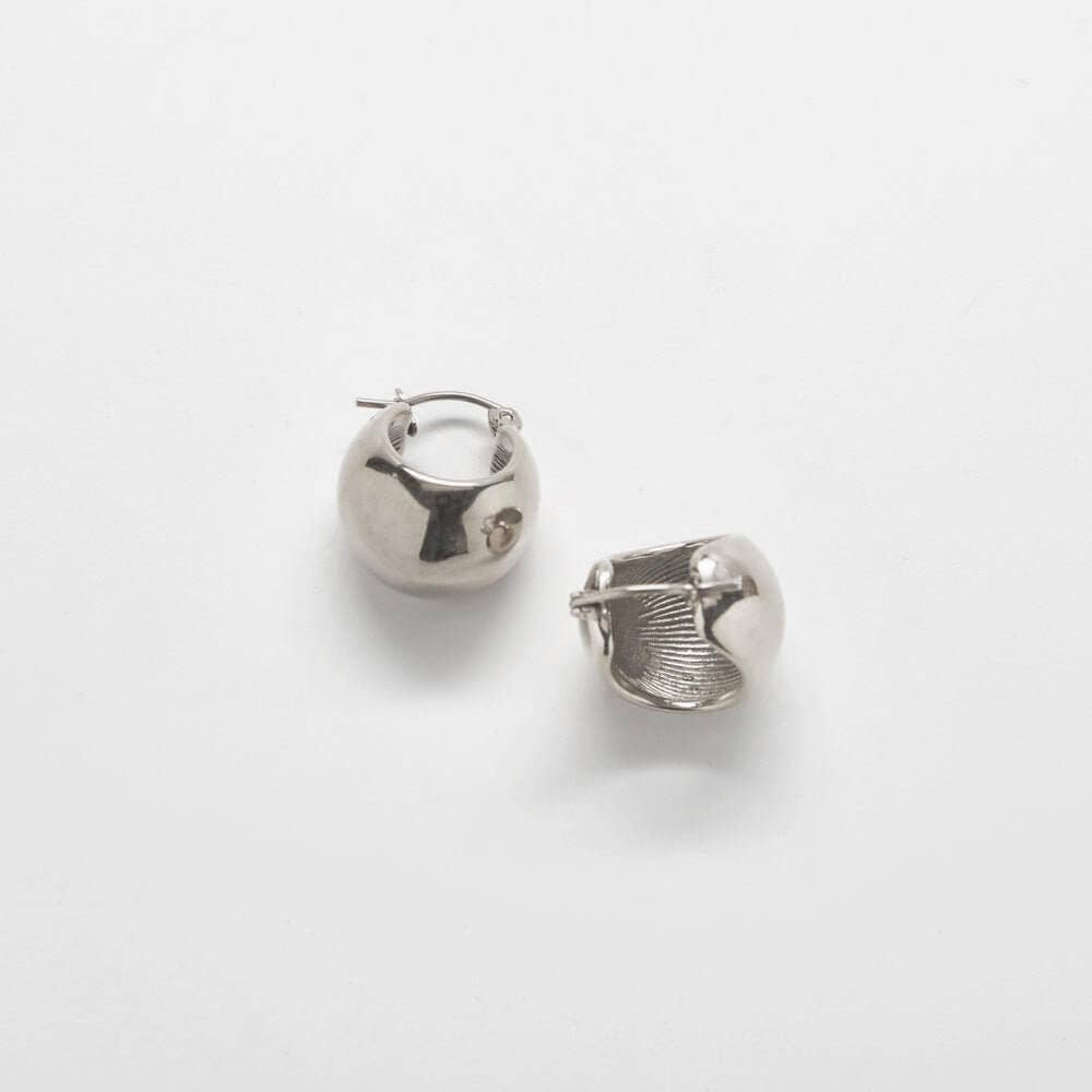 Rose & Lee Co Medium Hoop Earrings, Silver Earrings