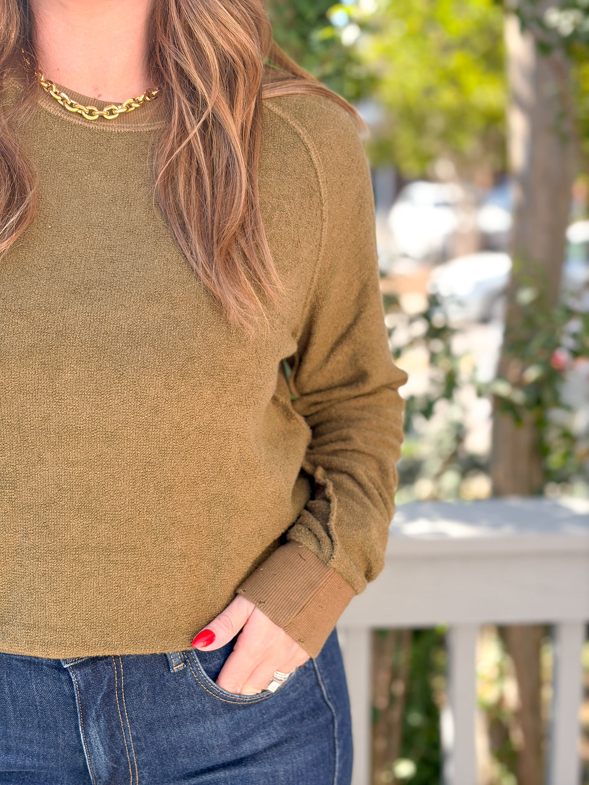 Rose & Lee Co Silverlake Sweatshirt, Olive by Project Social T Sweatshirt & Hoodies