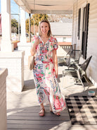 Summer Printed White Maxi Skirt