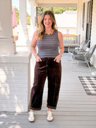 Rose & Lee Co Edlin Tank, Navy/Multi Stripe Tanks