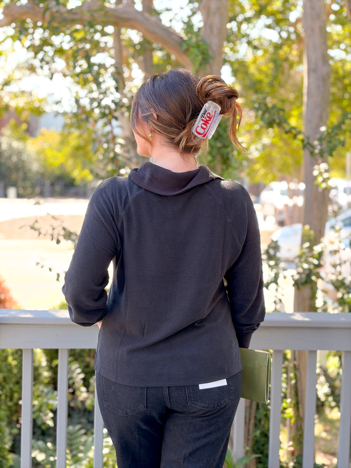 Rose & Lee Co Slow Morning Pullover, Black by Project Social T Long Sleeve