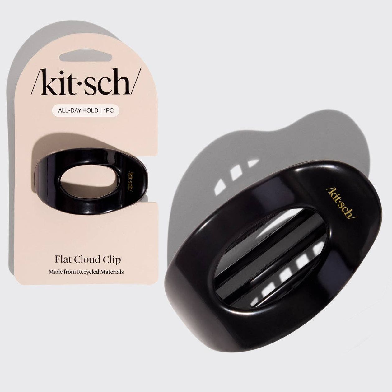 Black Small Flat Cloud Clip