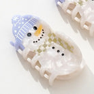 Snowman Hair Claw Clip