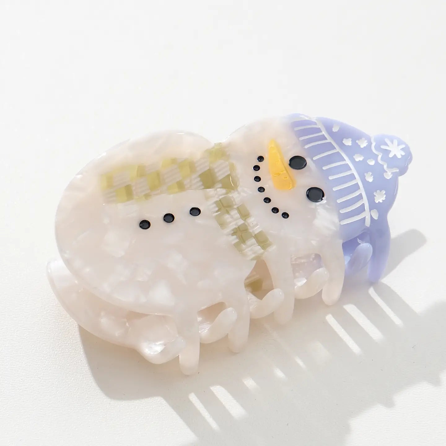Snowman Hair Claw Clip
