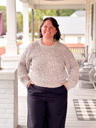 midweight sweater with crew neckline