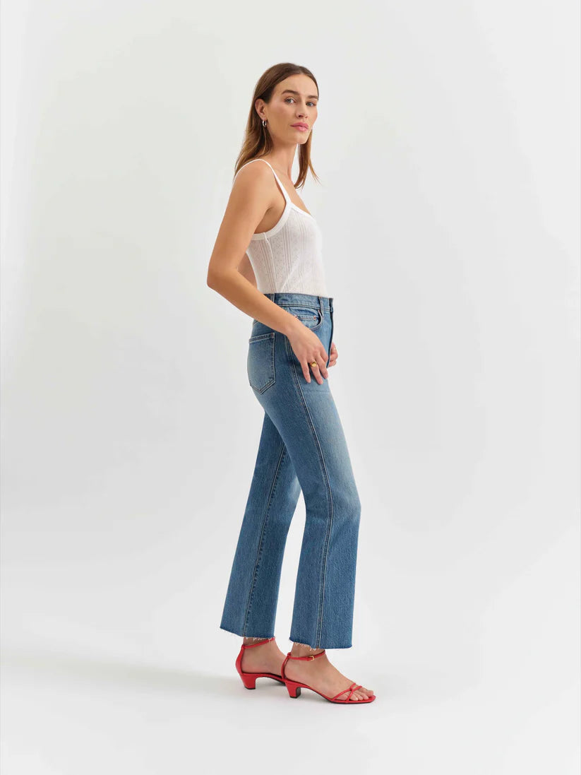 Medium Denim Flared Jeans