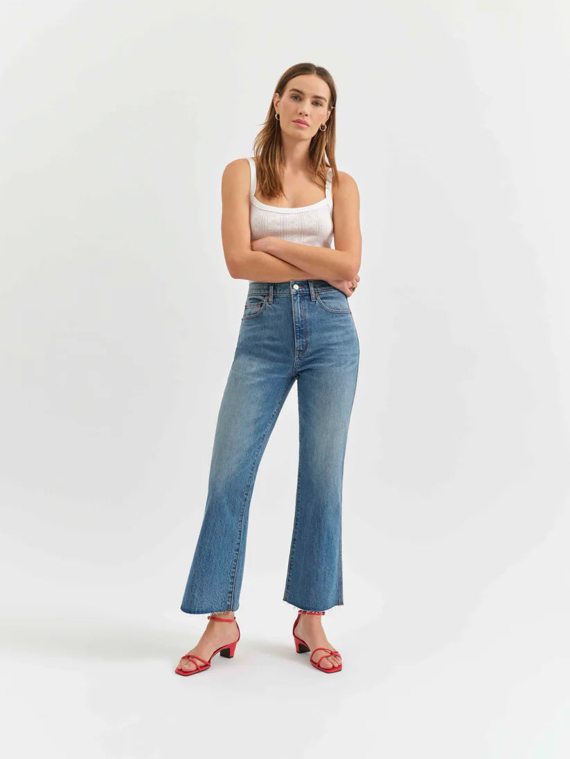 Medium Denim Flared Jeans
