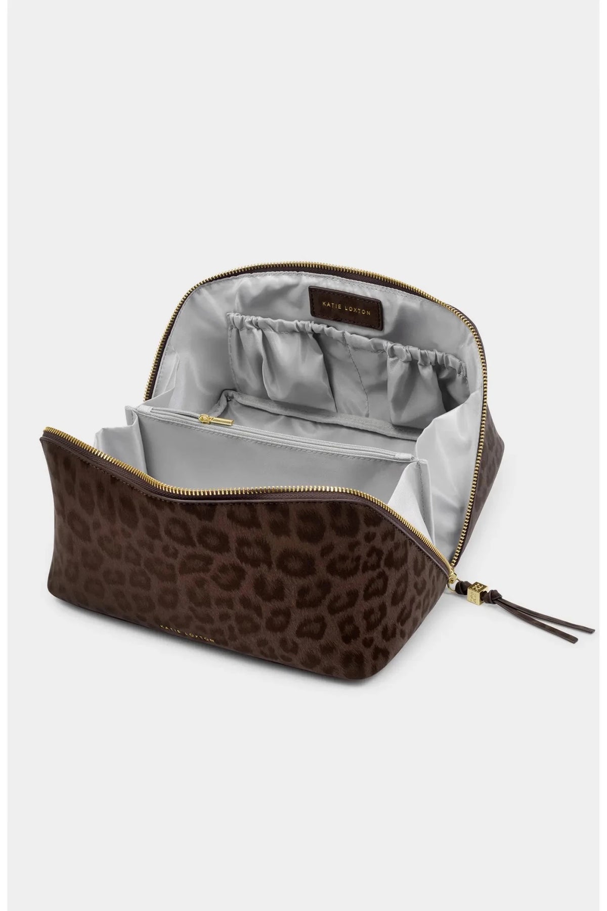 Rose & Lee Co Soho Medium Makeup Bag, Chocolate Leopard Bags