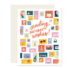 Stamps Multi-Colored Birthday Card