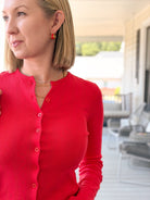 Rose & Lee Co Stargazer Cardigan, Cherry Bomb Long Sleeve