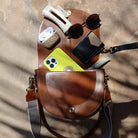 Rose & Lee Co Stella Saddle Bag, Classic Chestnut Bags