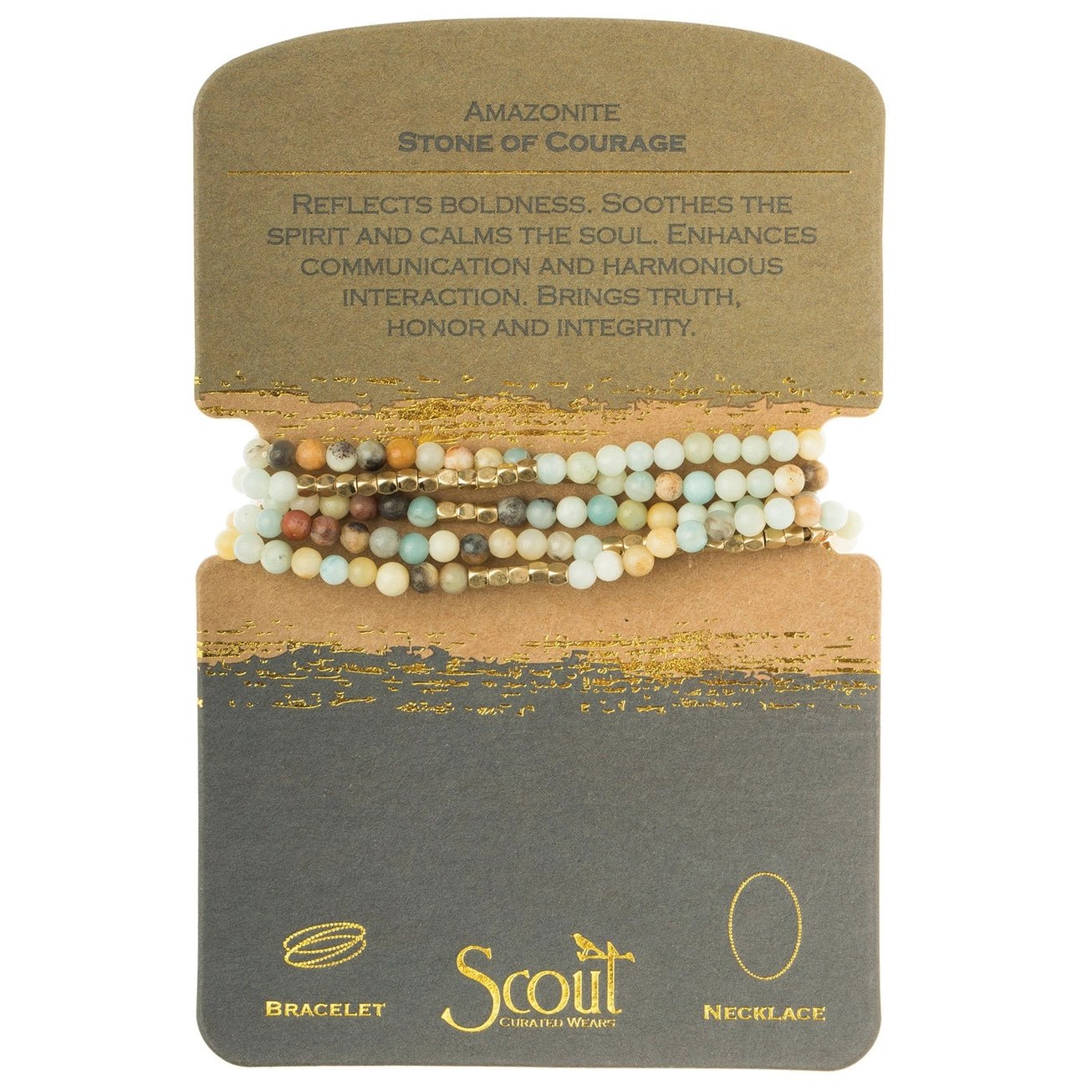 Rose & Lee Co Stone Wrap Bracelet Stone Of Courage, Amazonite Bracelets