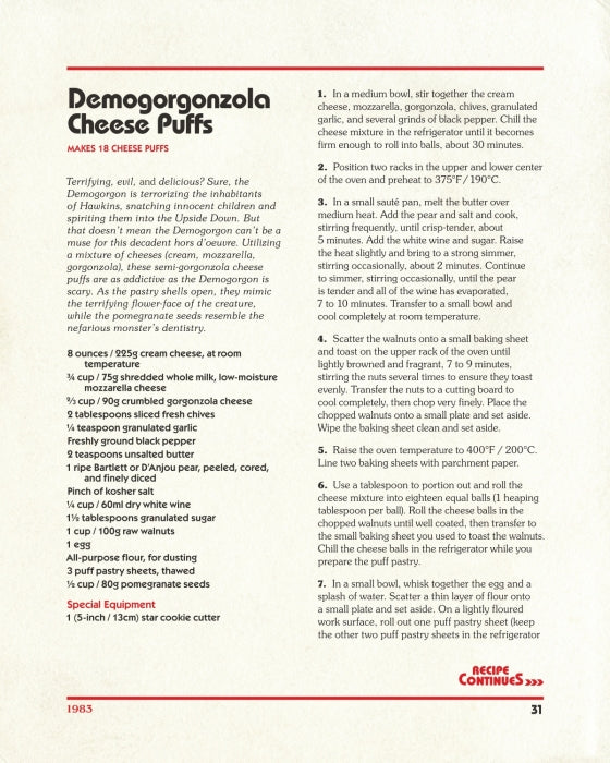 Stranger Things Cookbook