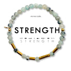 Strength Morse Code Pearl & Stone Beaded Bracelet