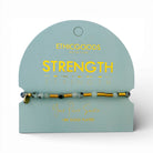 Strength Morse Code Pearl & Stone Beaded Bracelet