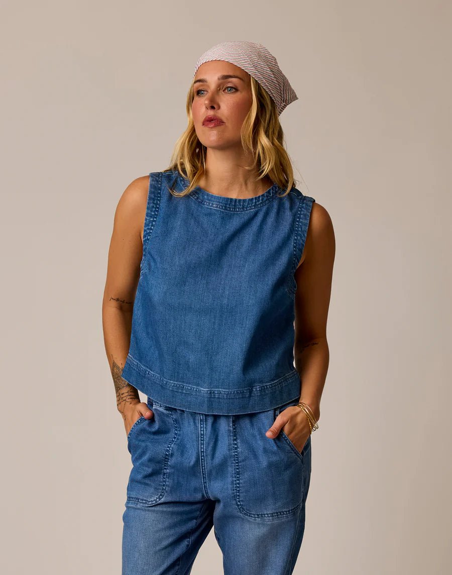 Rose & Lee Co Susie Denim Tank, Magnolia Tanks