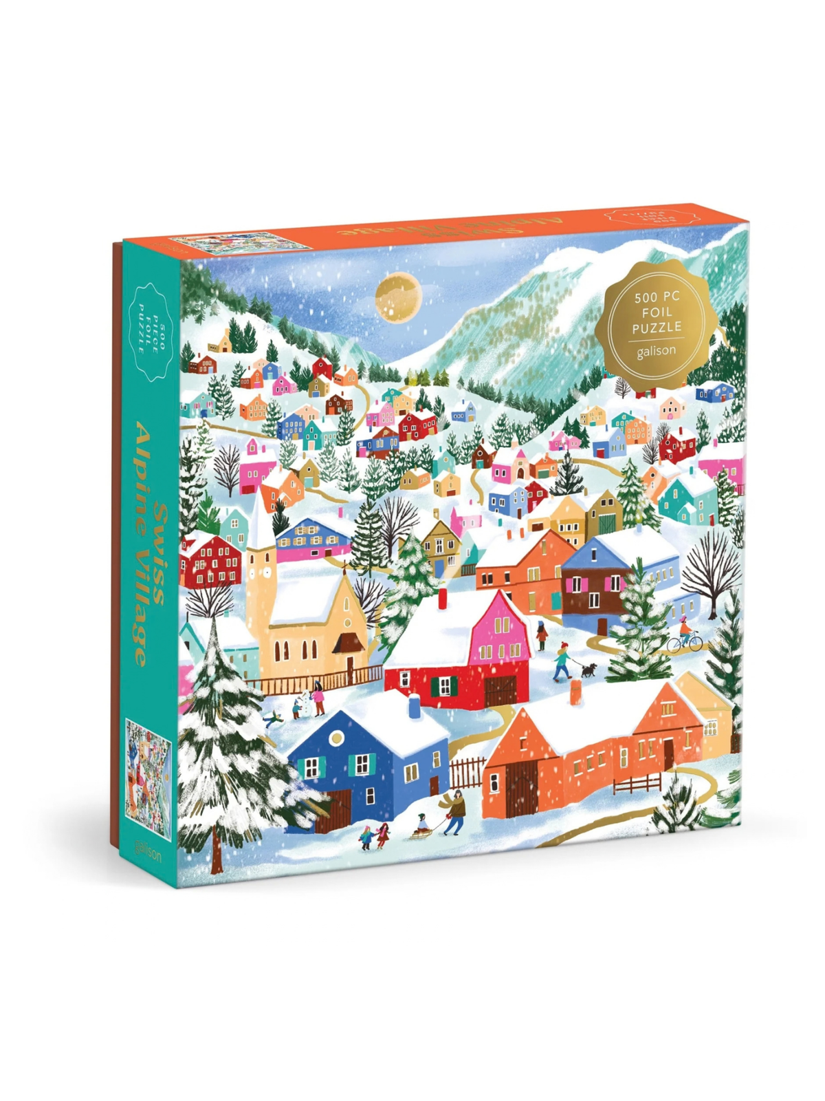 Rose & Lee Co 500 Piece Foil Puzzle, Swiss Alpine Village Home & Gifts