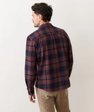 Navy/Burgundy Plaid Men's Flannel