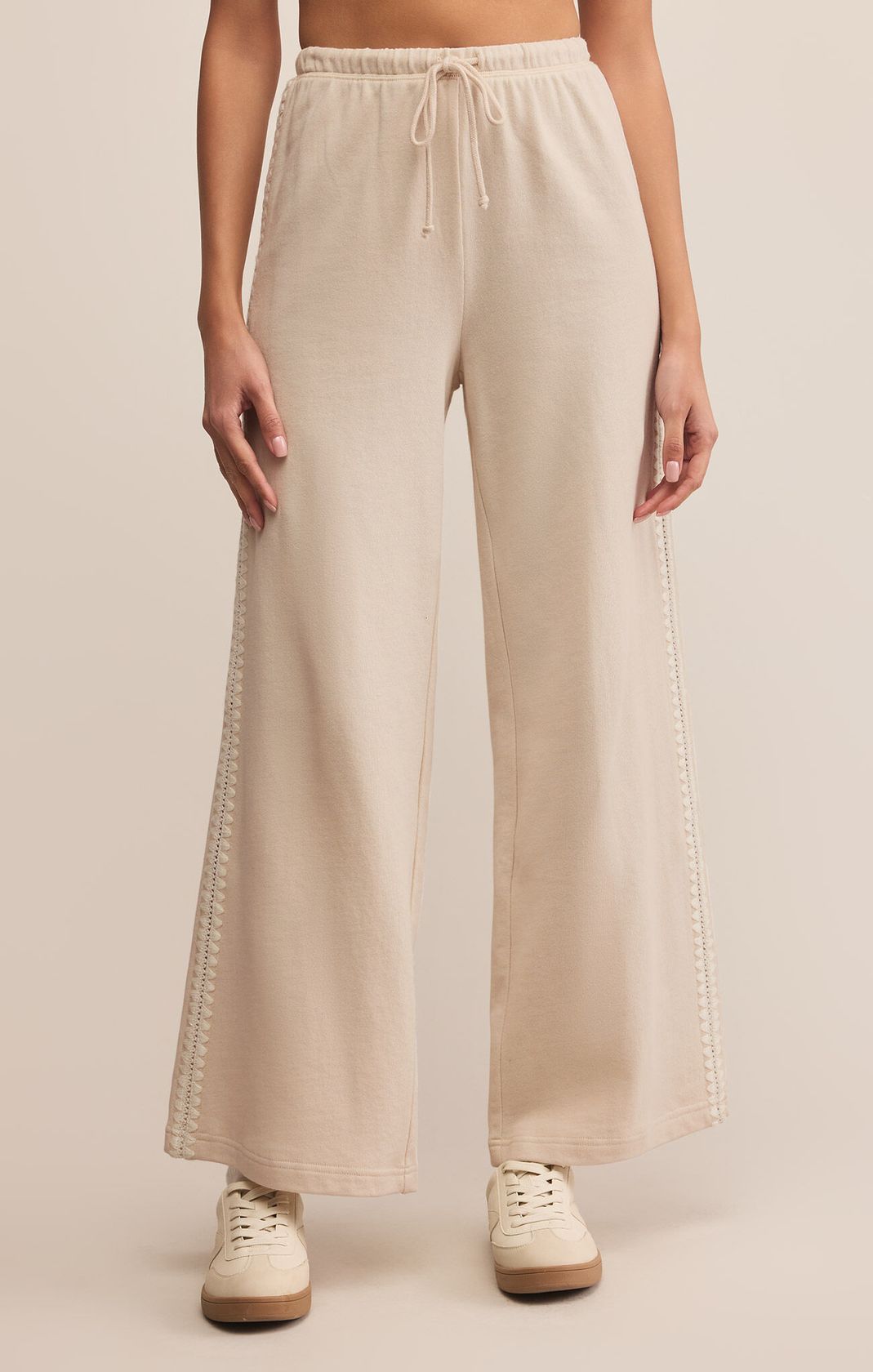 Wide Leg Crochet Sweatpants