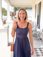Rose & Lee Co Tarynel Dress, Navy Casual Dresses
