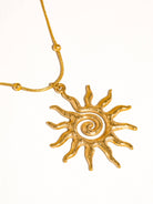 Rose & Lee Co Taiyo Boho Sun Necklace, 18k Gold Necklaces