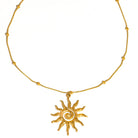 Rose & Lee Co Taiyo Boho Sun Necklace, 18k Gold Necklaces