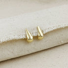 18k Gold Filled 15mm Teardrop Stud Earrings
