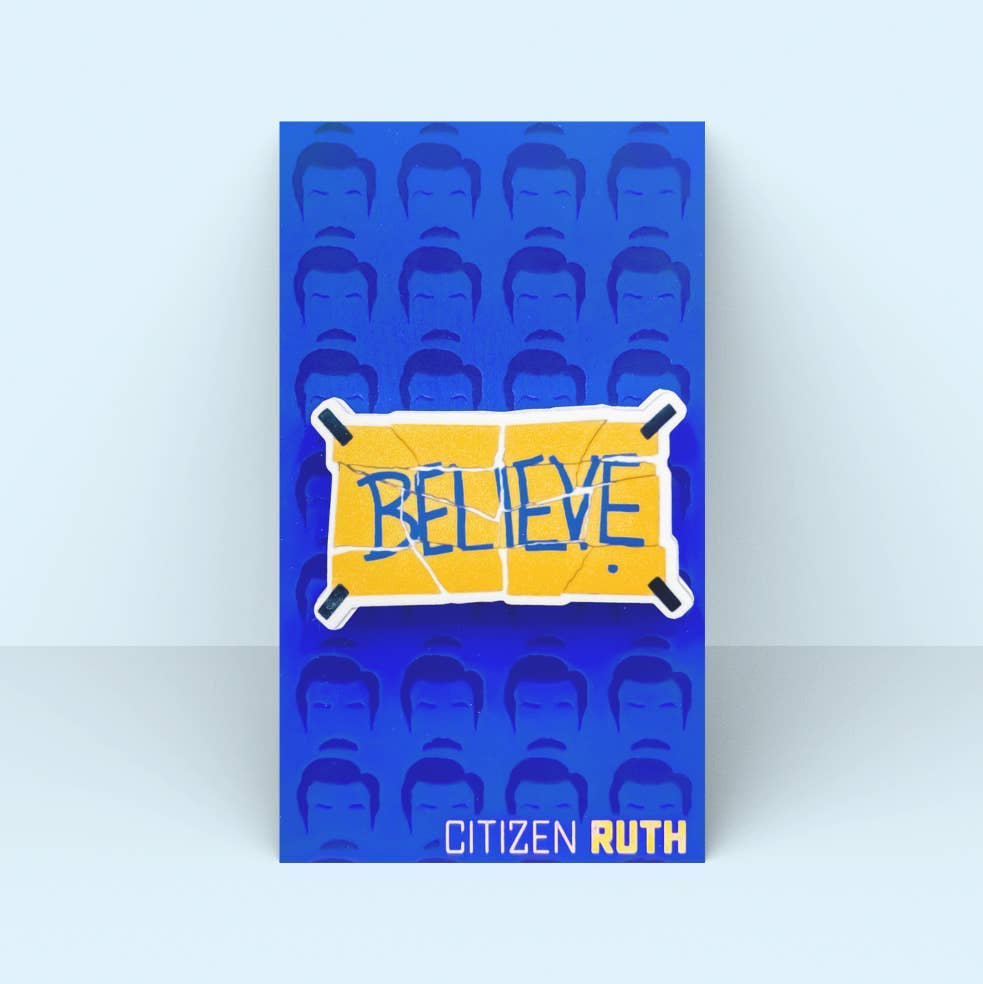 Torn Believe Acrylic Pin