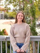 Rose & Lee Co The Chunky Knit Sweater, Dusk by Good American Sweaters