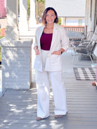 light grey work pants, wide leg