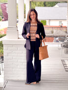 black straight leg work pant