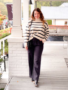 Black Wide Leg Twill Pants