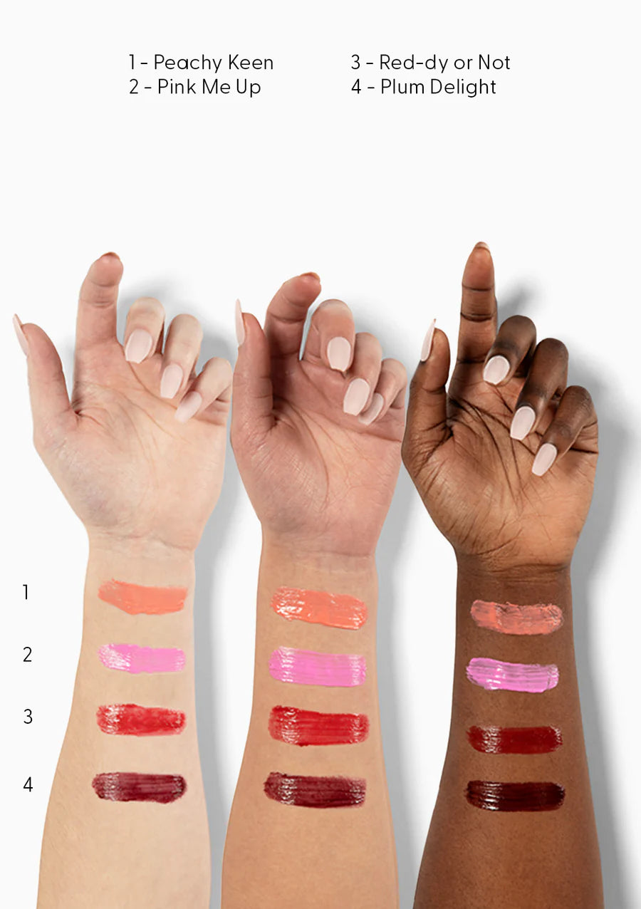 tinted lip and cheek balm swatches